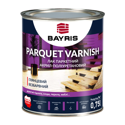 Паркетний лак  “PARQUET VARNISH”. Глянцевий Bayris