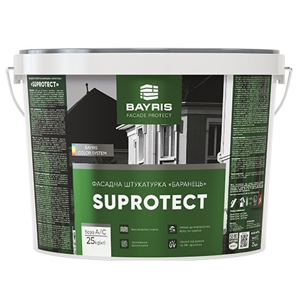 Декоративна штукатурка для фасаду "SUPROTECT" - Баранець, TM Bayris. Акрилова (База A)