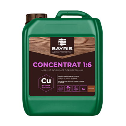 Биозащита медная для древесины Концентрат 1:6 (Коричневая)