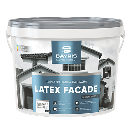 Фасадная краска Латекс Фасад (Силиконовая) База C Байрис 