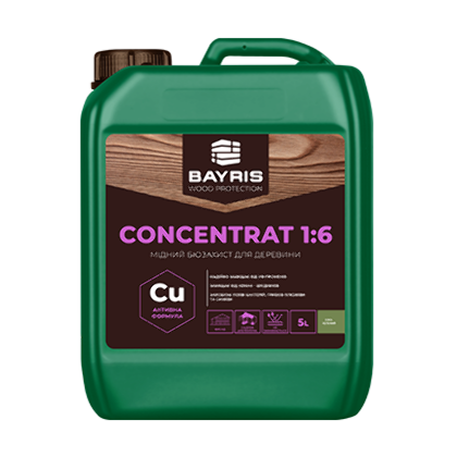 Биозащита медная для древесины Концентрат 1:6 (Серо-зеленая)