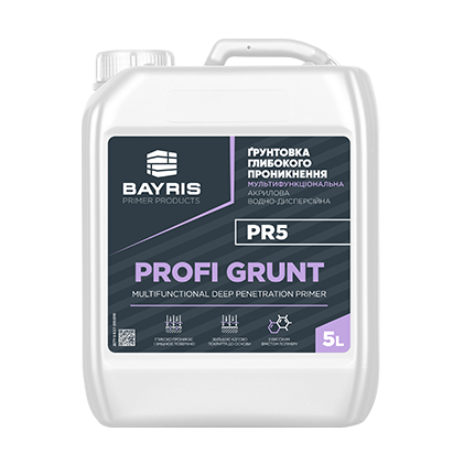 “Profi Grunt PR5” - Мультифункціональна ґрунтовка глибокого проникнення Bayris