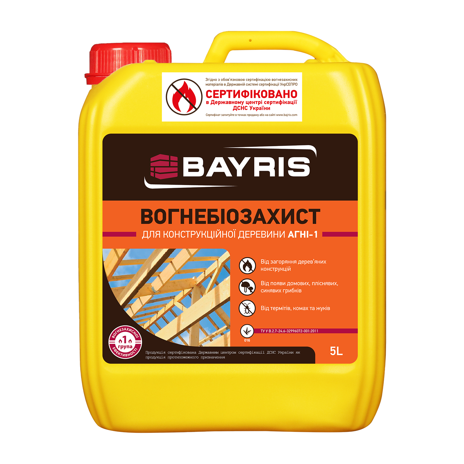 "ВОГНЕБІОЗАХИСТ" для конструкційної деревини (АГНІ-1) Bayris