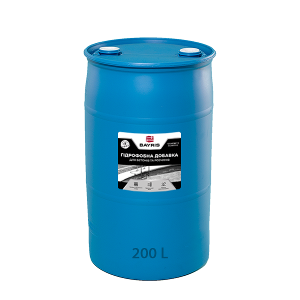 Бочка - Гідрофобна добавка "Для бетонів та розчинів" - 200 л Bayris