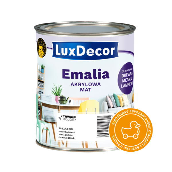 Емаль акрилова ЛюксДекор - Солом'яний капелюшок 0,75 л (матова) LuxDecor