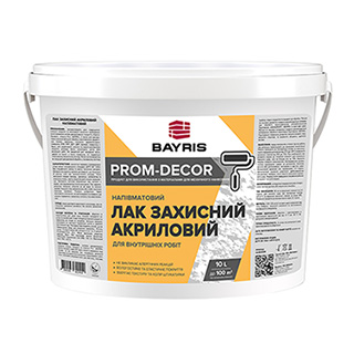 Лак захисний акриловий (напівматовий). Prom-Decor